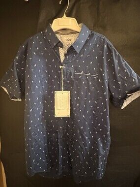 Craft + Flow Voyage Men’s Button Up Hawaiian Shirt Sz L